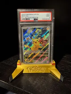 2023 POKEMON SVP EN-SV BLACK STAR PROMO #027 PIKACHU PSA 9 Paldea Evolved ETB - Image 1