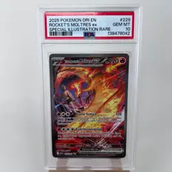 2025 POKEMON DRI SPECIAL ILLUSTRATION RARE #229 TEAM ROCKET'S MOLTRES EX PSA 10 - Image 1