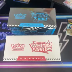Pokemon Black Bolt and White Flare Elite Trainer Box ETB Set of 2 FACTORY SEALED - Image 2