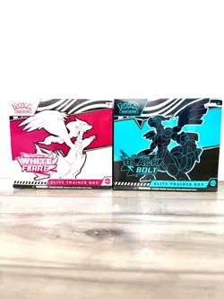 Pokemon Black Bolt and White Flare Elite Trainer Box ETB Set of 2 FACTORY SEALED - Image 1