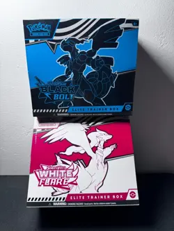 Pokemon Black Bolt and White Flare Elite Trainer Box ETB Set of 2 FACTORY SEALED - Image 1