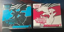 Pokemon Black Bolt and White Flare Elite Trainer Box ETB Set of 2 FACTORY SEALED - Image 1