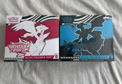 Pokemon Black Bolt and White Flare Elite Trainer Box ETB Set of 2 FACTORY SEALED - Image 1