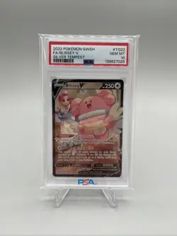 Pokemon TCG Silver Tempest Blissey Full Art V PSA 10 #TG22/TG30 - Image 1