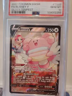Pokemon Silver Tempest Blissey V TG22 Trainer Gallery Holo PSA 10 - Image 1