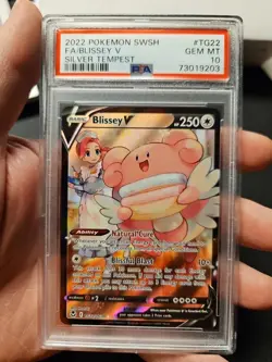 POKEMON 2022 Silver Tempest Full Art BLISSEY V #TG22 PSA 10 Gem Mint RARE - Image 1