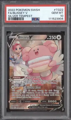 Blissey V 2022 Pokemon Silver Tempest TG22/TG30 Full Art PSA 10 - Image 1