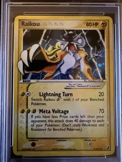 2005 Pokemon Gold Star Ex Unseen Forces #114 Raikou Holo PSA 9 MINT Ships ASAP🔥 - Image 5