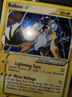 2005 Pokemon Ex Unseen Forces Raikou Gold Star Holo #114 PSA 9 READ DESC - Image 4