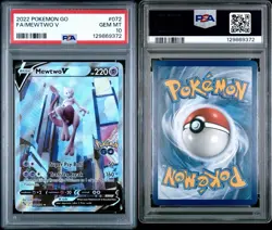 2022 Pokemon Go Mewtwo V (Alternate Full Art) 072/078 Holo Gem Mint PSA 10 - Image 3