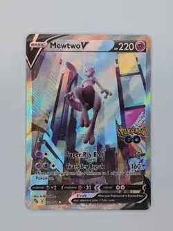 Mewtwo V (Alternate Full Art) 072/078 Pokemon Go Ultra Rare - Near Mint - Image 1