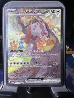 Pokemon TCG Bloodmoon Ursaluna EX SIR 216/167 Twilight Masquerade NM - Image 1