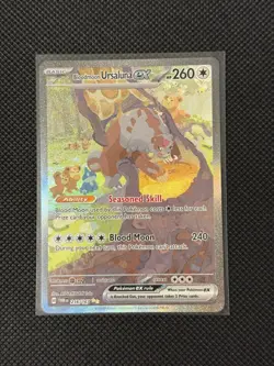 Pokemon TCG Bloodmoon Ursaluna EX Twilight Masquerade Holo Card 216/167 NM - Image 3