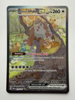 Pokemon TCG: Bloodmoon Ursaluna EX 216/167 SV06: Twilight Masquerade SIR - NM/M - Image 1