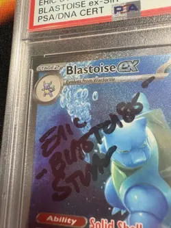 Blastoise 200 151 Pokemon Card Eric Stuart signed psa 9 auto 10 mint - Image 2