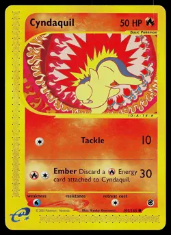 Pokemon Card - Cyndaquil Expedition 105/165 Common - Image 1