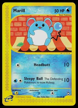 Pokemon Card - Marill Aquapolis 53/147 Uncommon - Image 1