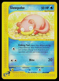 Pokemon Card - Slowpoke Aquapolis 108/147 Common - Image 1