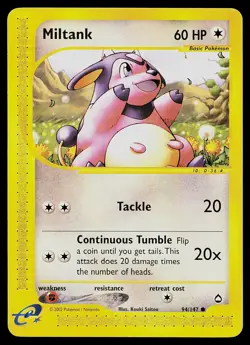 Pokemon Card - Miltank Aquapolis 94/147 Common - Image 1