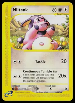 Pokemon Card - Miltank Aquapolis 94/147 Common - Image 1