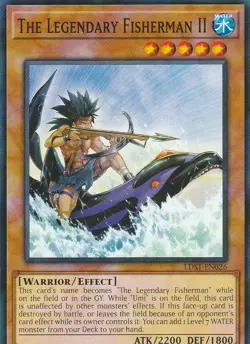YUGIOH CARD 1 X THE LEGENDARY FISHERMAN II LDS1-EN026 1ST EDITION - Image 1