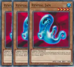 Yugioh - Revival Jam x 3 - 1st Edition NM - Plus Free Holo Card - Image 1