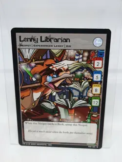 Lenny Librarian 68/120 Curse Of Maraqua - Uncommon Neopets card - Image 1
