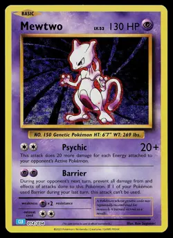Pokemon Card - Mewtwo Trading Card Game Classic 014/034 Holo CLB - Image 1
