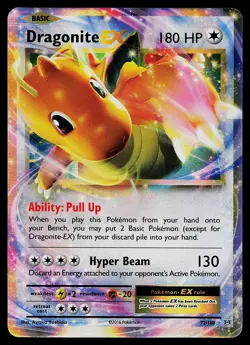 Pokemon Card - Dragonite EX XY Evolutions 72/108 Ultra Rare - Image 1