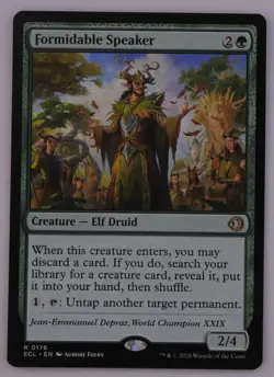 Formidable Speaker Lowryn: Eclipsed ECL 0176 MTG Elf Druid Tutor - Image 1