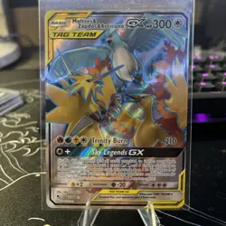 Pokemon Card - Moltres & Zapdos & Articuno GX 66/68 Hidden Fates Tag Team Holo - Image 1