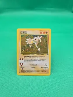 Pokemon TCG Hitmonlee( Kicklee) German 7/62 Fossil Holo Mp - Image 1