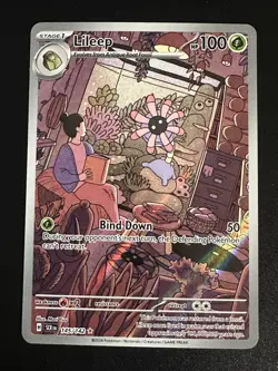 Lileep 145/142 Pokemon Stellar Crown Illustration Rare Full Art Holo NM - Image 1