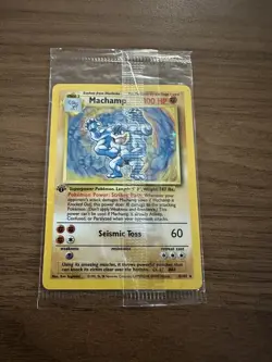 Pokemon TCG Machamp Base Set 8/102 Holo 1st Edition Holo Rare sealed - Image 1