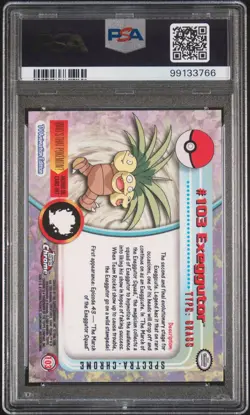 POKEMON PSA 10 EXEGGUTOR #103 SPECTRA POKEMON T.V. TOPPS CHROME ENGLISH 2000! - Image 2