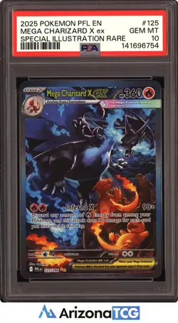Pokemon 2025 Mega Charizard X ex 125/094 SIR Phantasmal Flames GEM MINT PSA 10 - Image 1