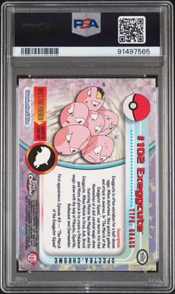 POKEMON PSA 10 EXEGGCUTE SPECTRA #102 POKEMON T.V. TOPPS CHROME ENGLISH 2000! - Image 2