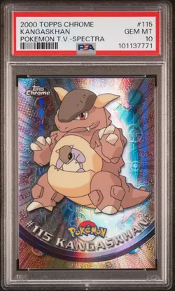 POKEMON PSA 10 KANGASKHAN SPECTRA #115 POKEMON T.V. TOPPS CHROME ENGL POP 13!🌍 - Image 1