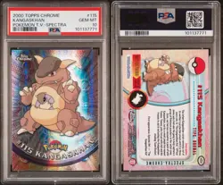 POKEMON PSA 10 KANGASKHAN SPECTRA #115 POKEMON T.V. TOPPS CHROME ENGL POP 13!🌍 - Image 3