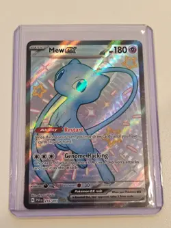 MEW EX 2024 POKEMON PALDEAN FATES SHINY ULTRA RARE HOLO 216/091 Q3687 - Image 1