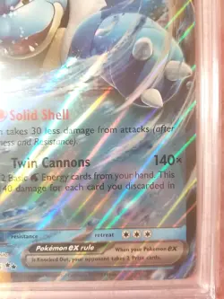 POKEMON 151 BLASTOISE EX 009 JUMBO BGS 9 MINT BLOOMING WATERS OVERSIZED PSA MEW - Image 5