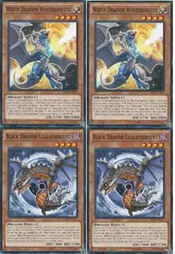 * 2X WHITE DRAGON WYVERBURSTER & BLACK DRAGON COLLAPSERPENT 2X * YUGIOH! - Image 1