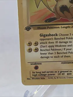 Pokemon Card TCG Raichu 29/62 1st Edition Fossil Non-Holo Rare LP - Image 3