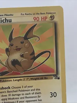 Pokemon Card TCG Raichu 29/62 1st Edition Fossil Non-Holo Rare LP - Image 4