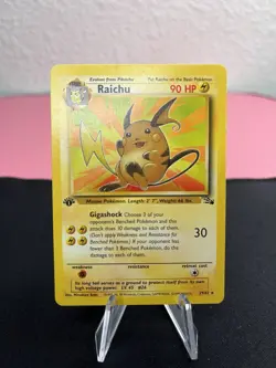 Raichu 1st Edition 29/62 Pokemon Fossil Regular - LP - Image 1