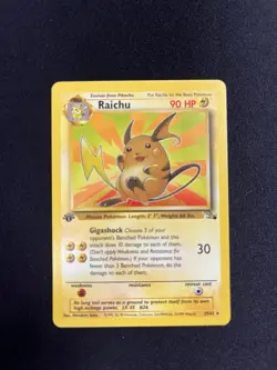 Raichu 1st Edition 29/62 Pokemon Fossil Regular - LP - Image 3