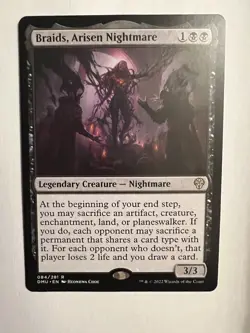 MTG Braids, Arisen Nightmare Dominaria United 084/281 Rare Card Magic MTG NM - Image 1