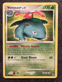 Venusaur LV.51 20/132 Rare Non-Holo Pokemon Card LP - Image 1