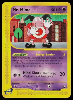 Pokemon Card - Mr. Mime Aquapolis 95a/147 Common - Image 1