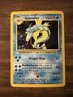 Gyarados Holo 6/102 - Base Set - Vintage Pokemon Card - LP - Image 1